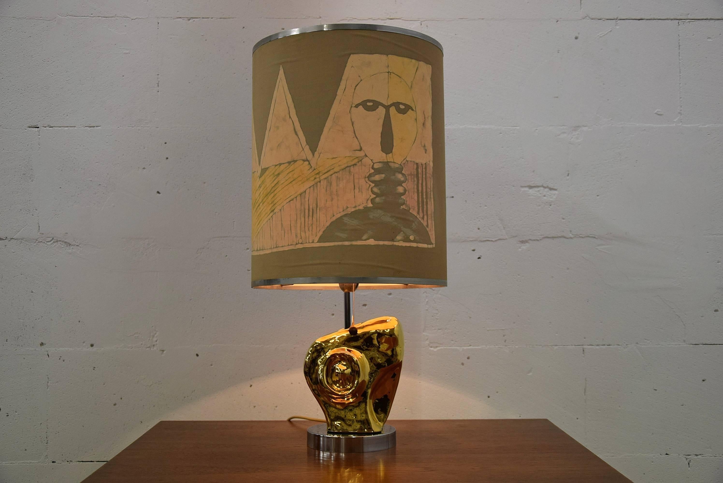 Italian Hollywood Regency Table Lamp by Paolo Granchi For Sale