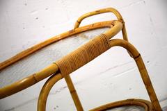 Bamboo Serving Trolley Mid century Modern