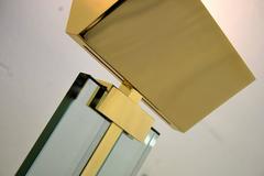 Brass and Glass 1980s Fratelli Martini Floor Lamp