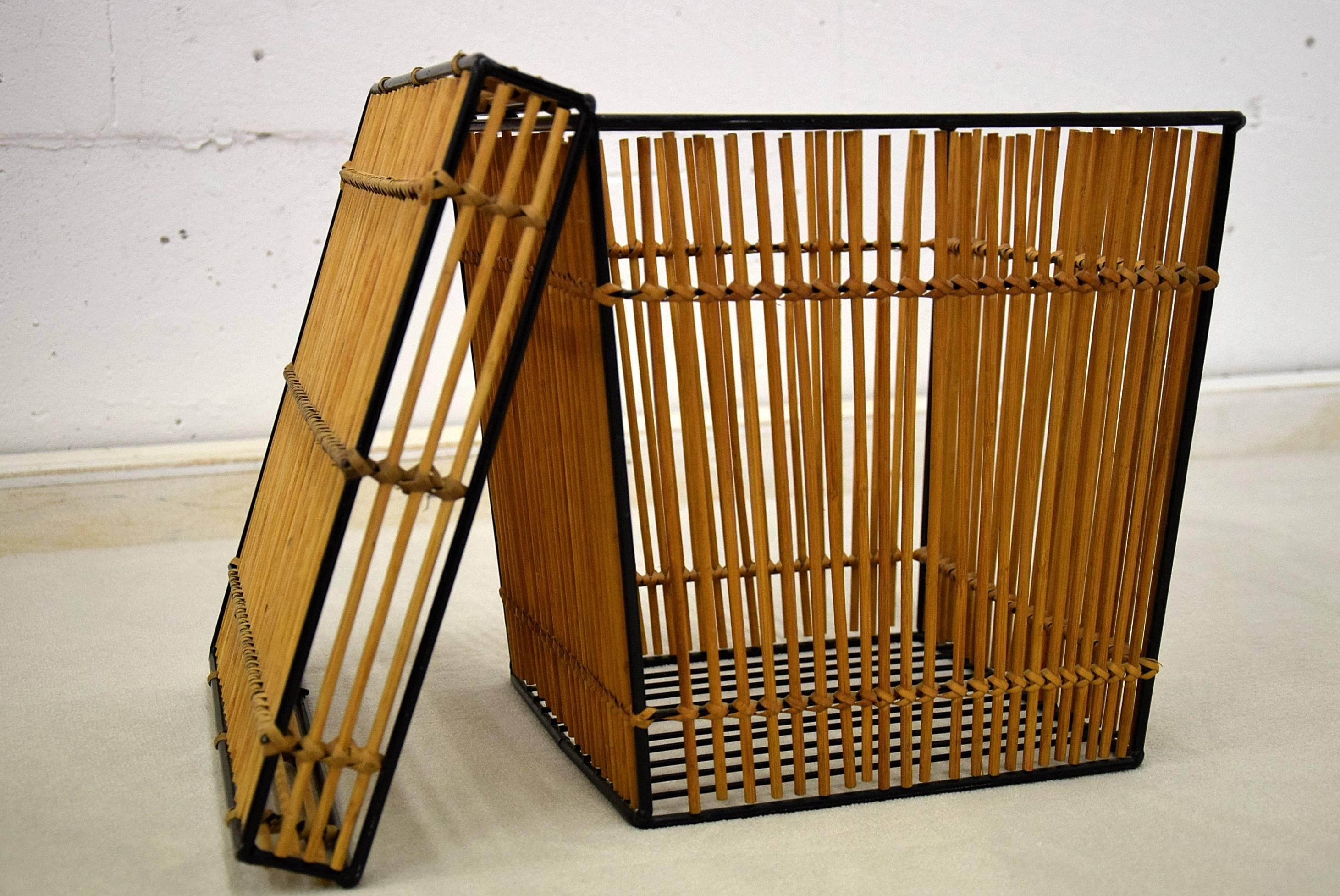 mid century modern storage basket
