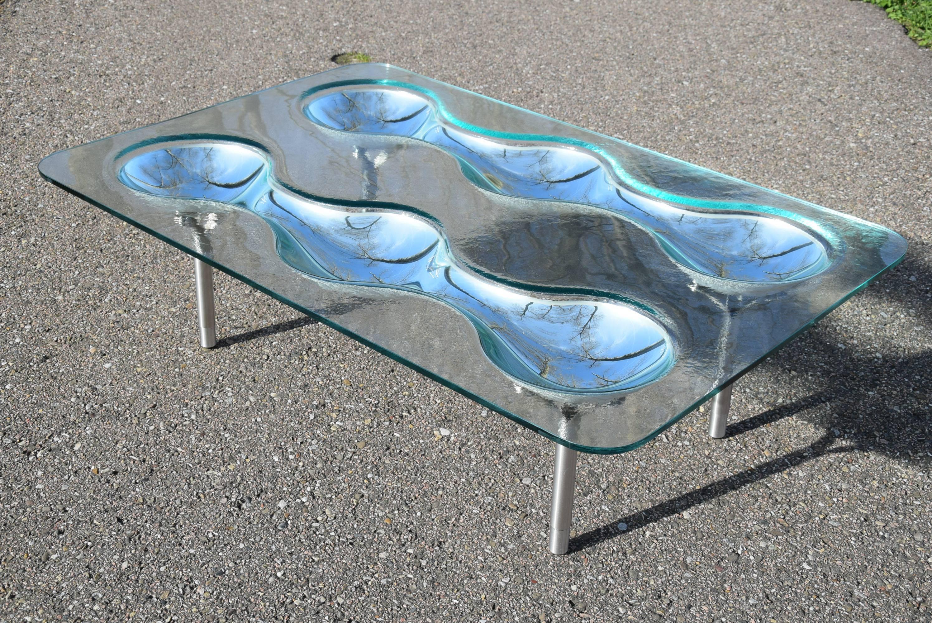 Glass Ron Arad Coffee Table Konx