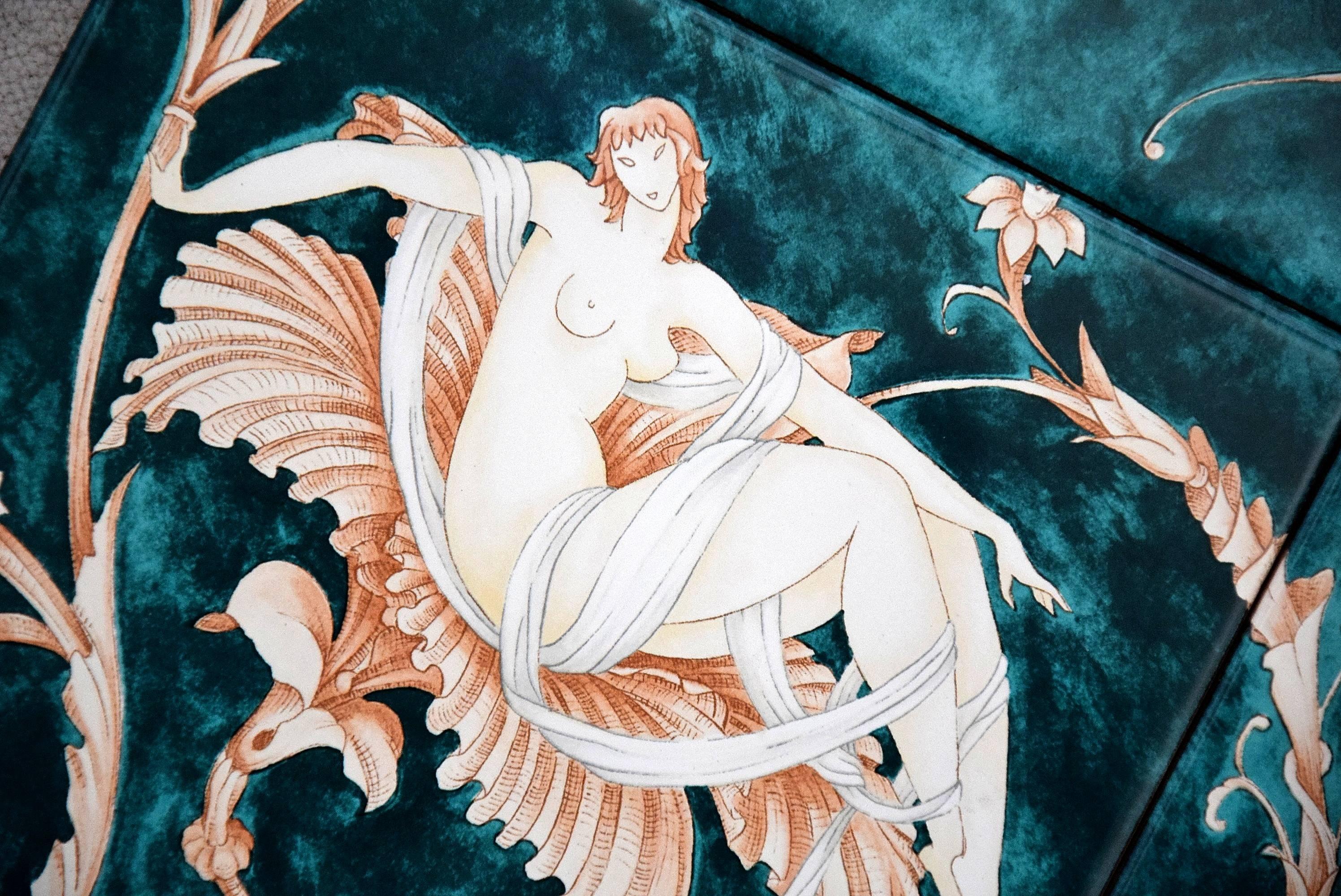 Art Nouveau Ceramic Tiles with 