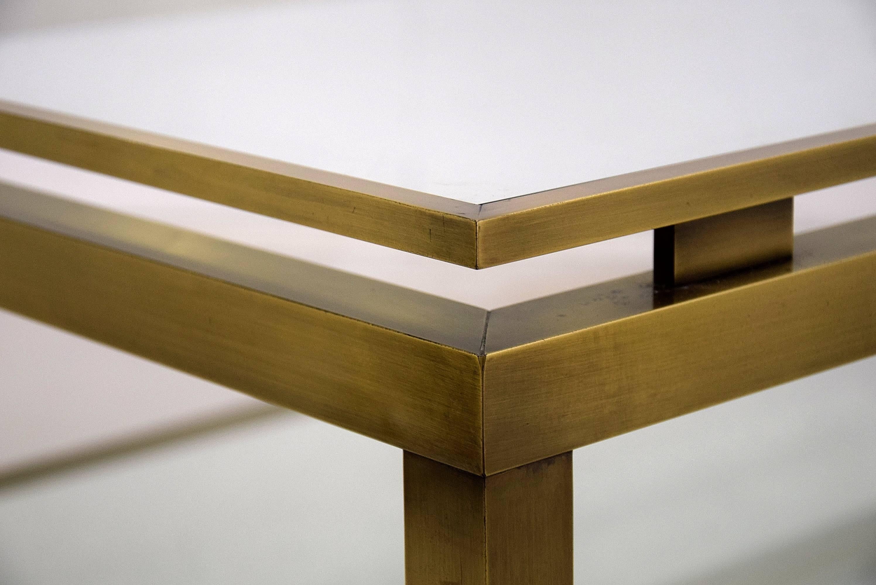 Late 20th Century Sophisticated Brass Coffee Table by Guy Lefevre for Maison Jansen, 1970s