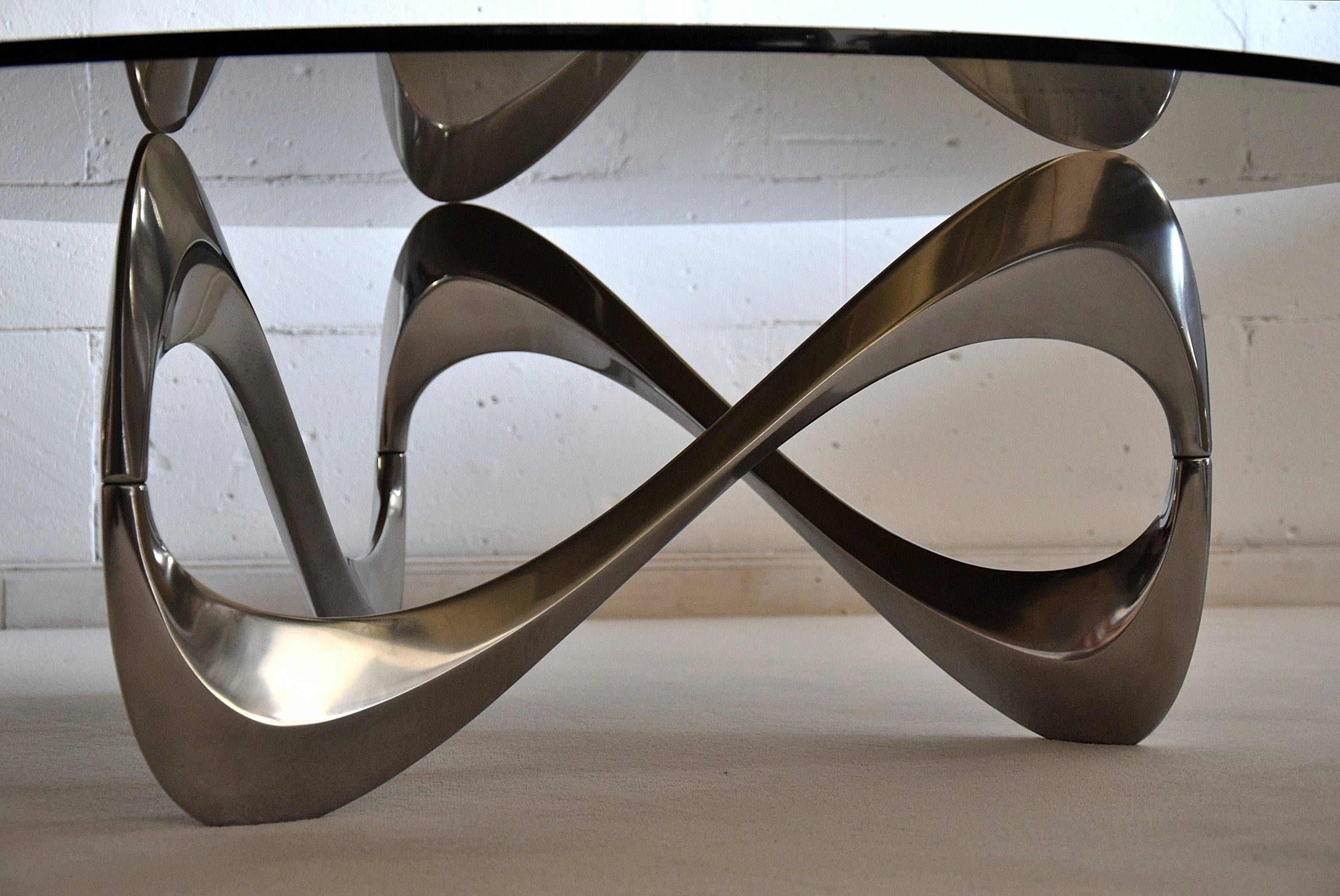 German Knut Hesterberg Mid century Modern Snake Table for Ronald Schmitt For Sale