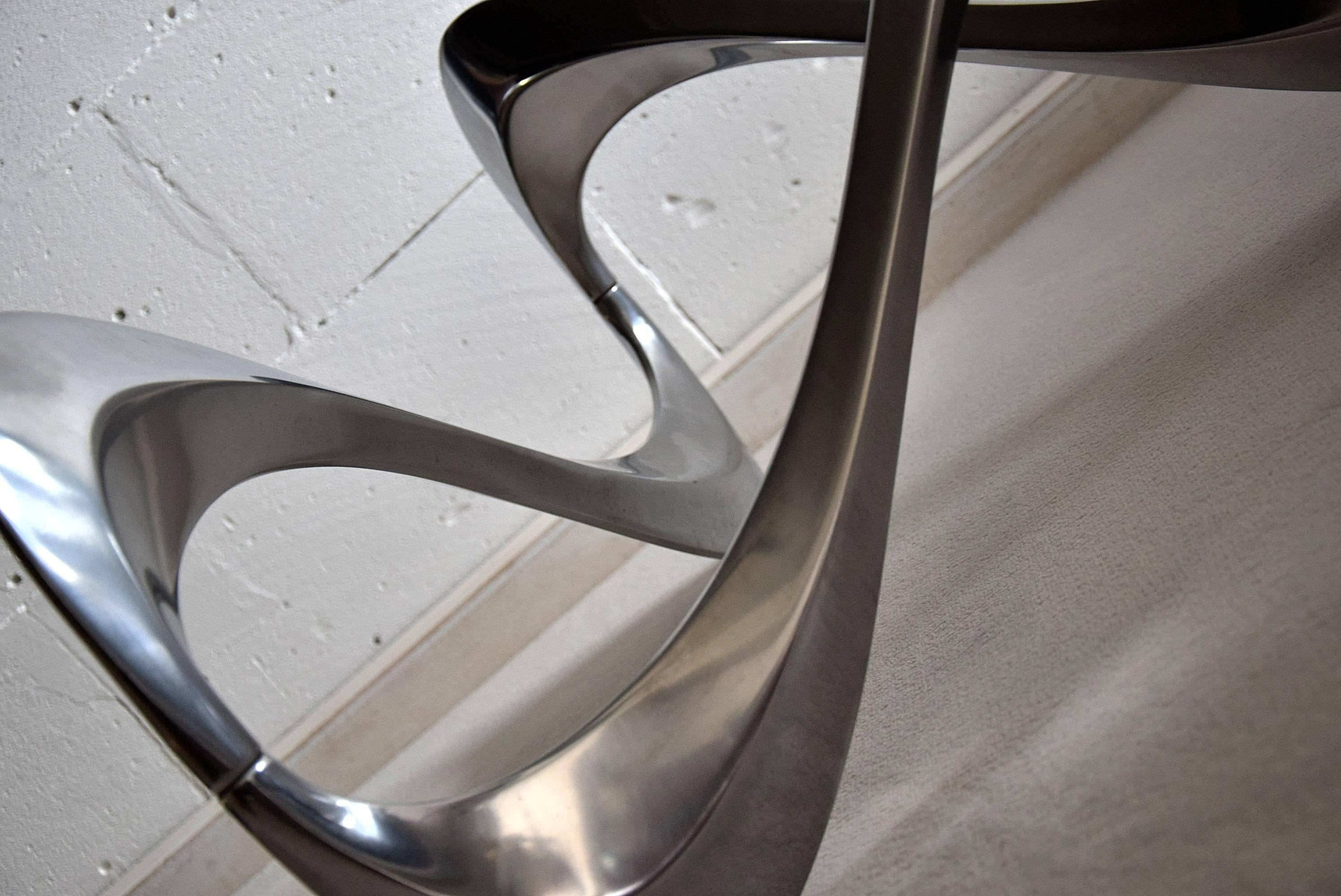 Knut Hesterberg Mid century Modern Snake Table for Ronald Schmitt In Good Condition For Sale In Weesp, NL