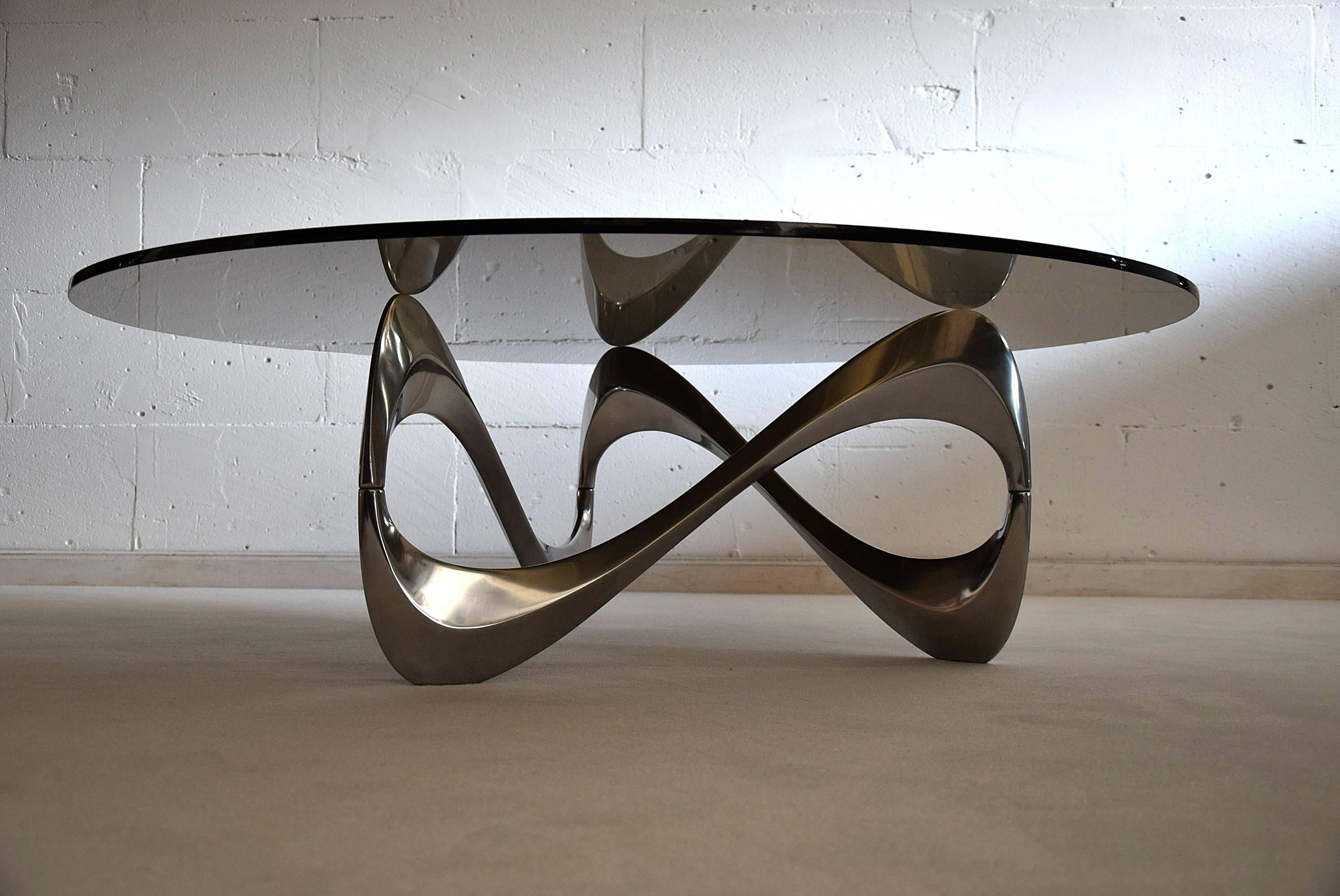 Knut Hesterberg Mid century Modern Snake Table for Ronald Schmitt For Sale 3