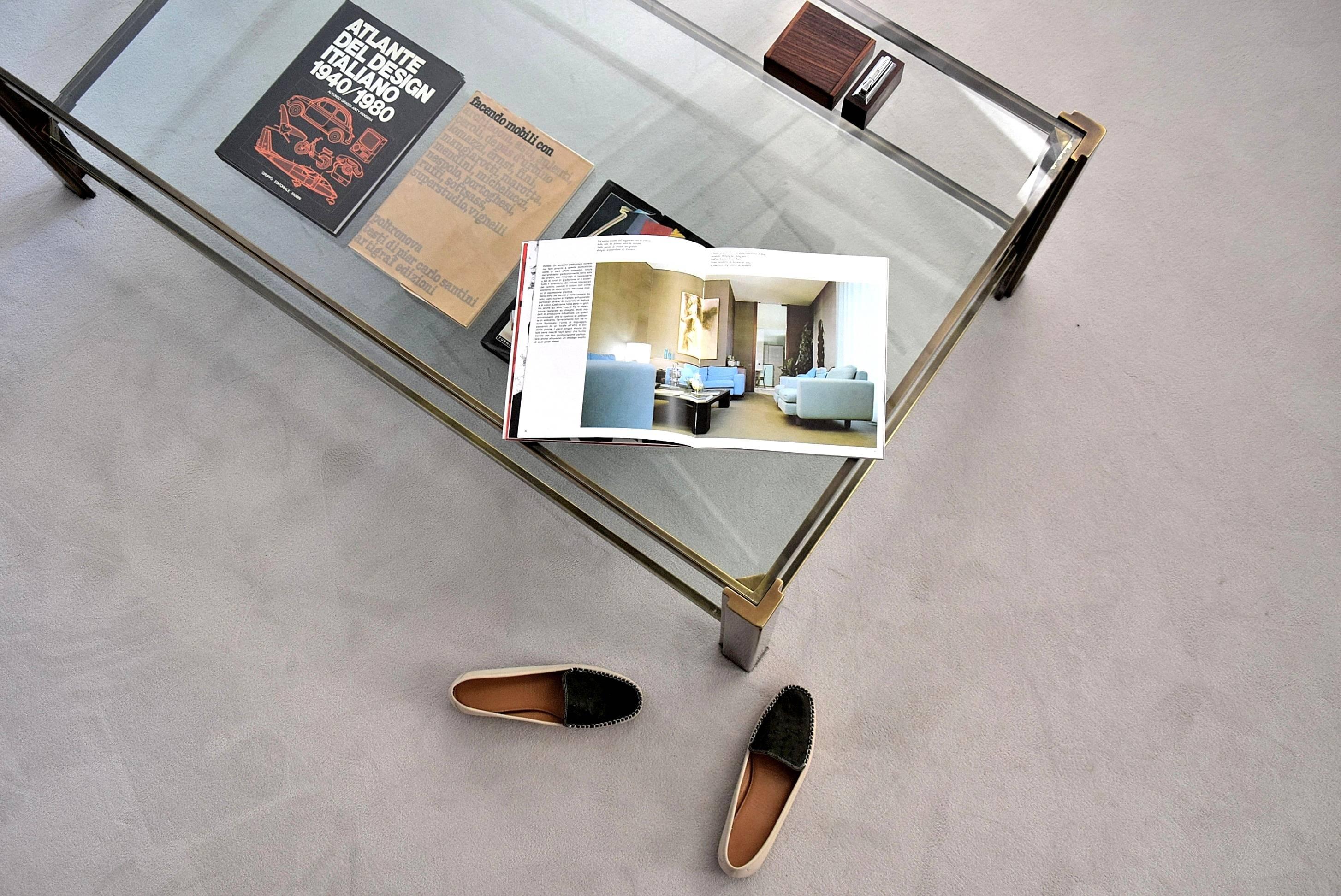 Sophisticated 1980s Maison Jansen Solid Brass Coffee Table 3