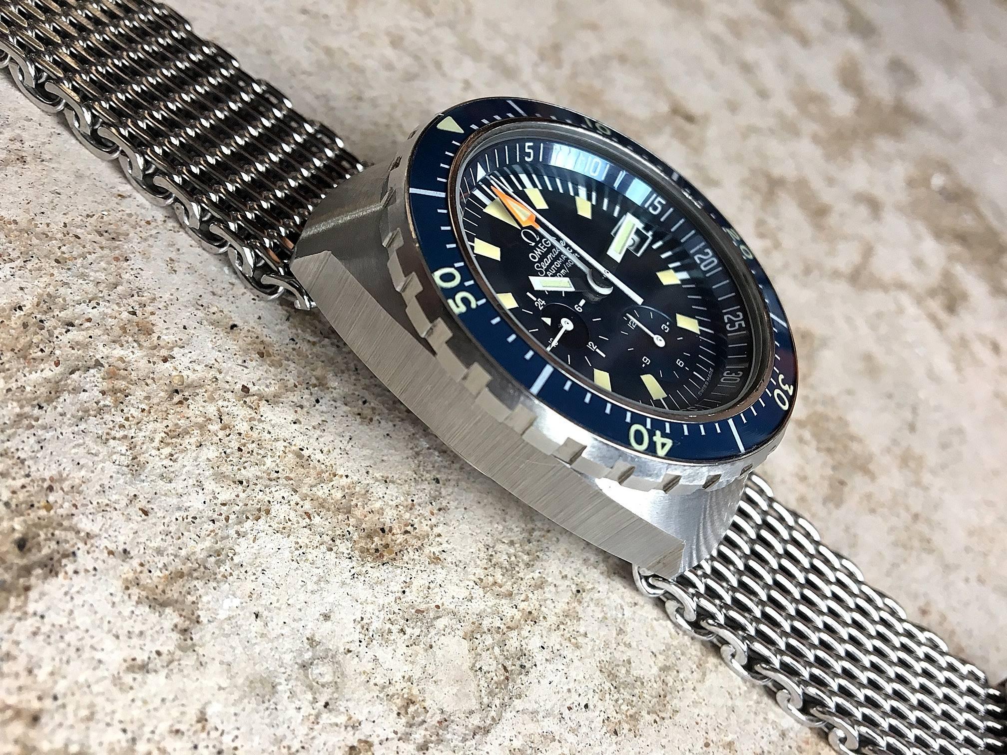 Omega Seamaster 120m Automatic Chronographe 1971 a.k.a. Big Blue en vente 1