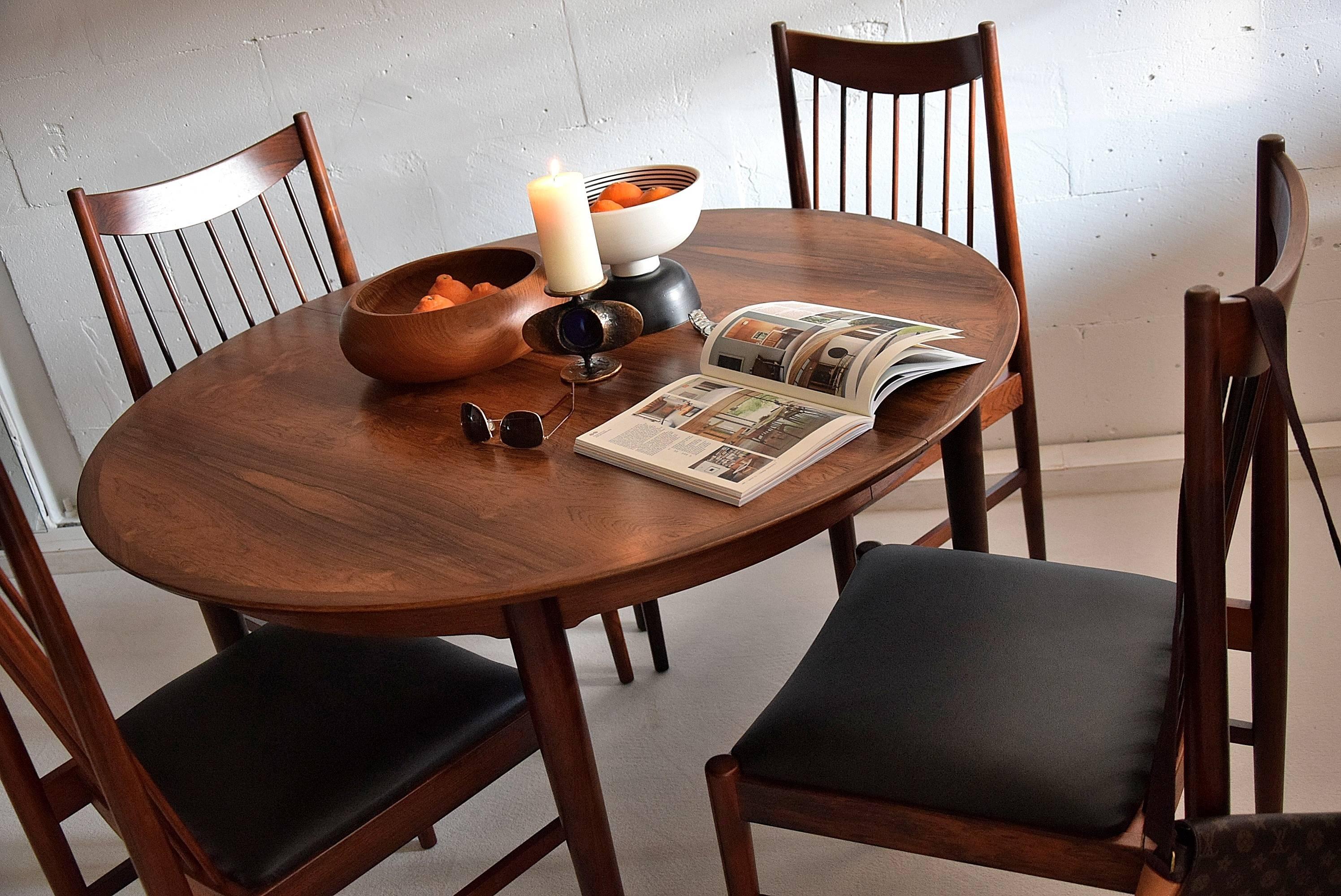 Arne Vodder Mid Century Modern Jatoba Dining Room Set For Sale 2