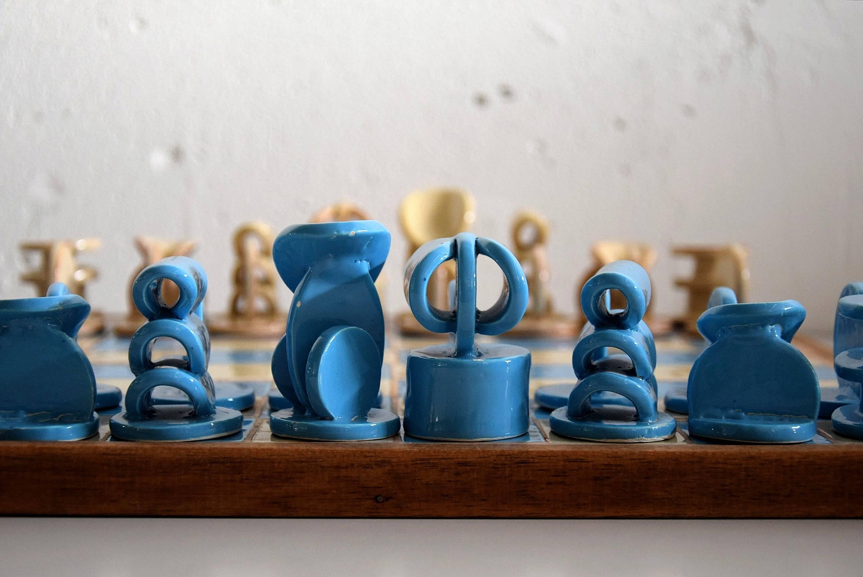 handmade ceramic chess set