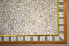 Mid Century Modern Mosaic Marble and Gold-Plated Coffee Table