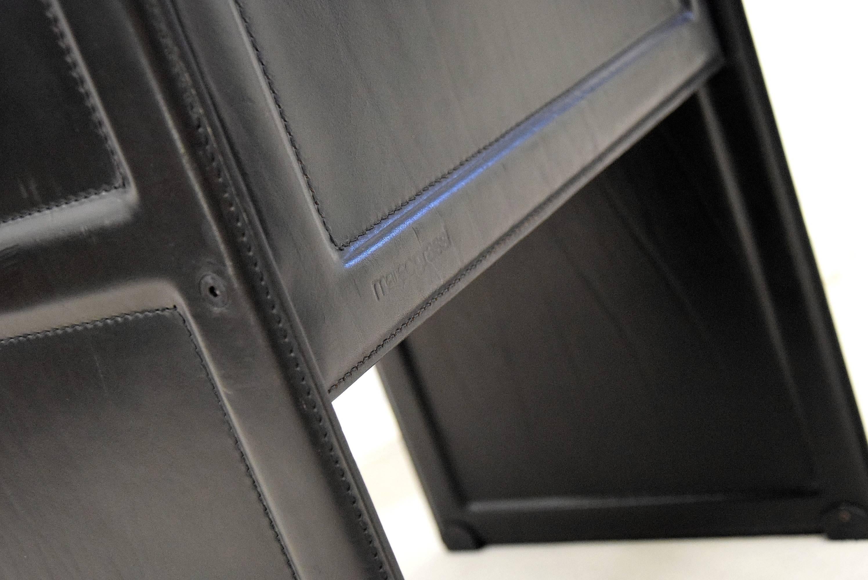 Italian Tito Agnoli Leather Korium Armchair for Matteo Grassi