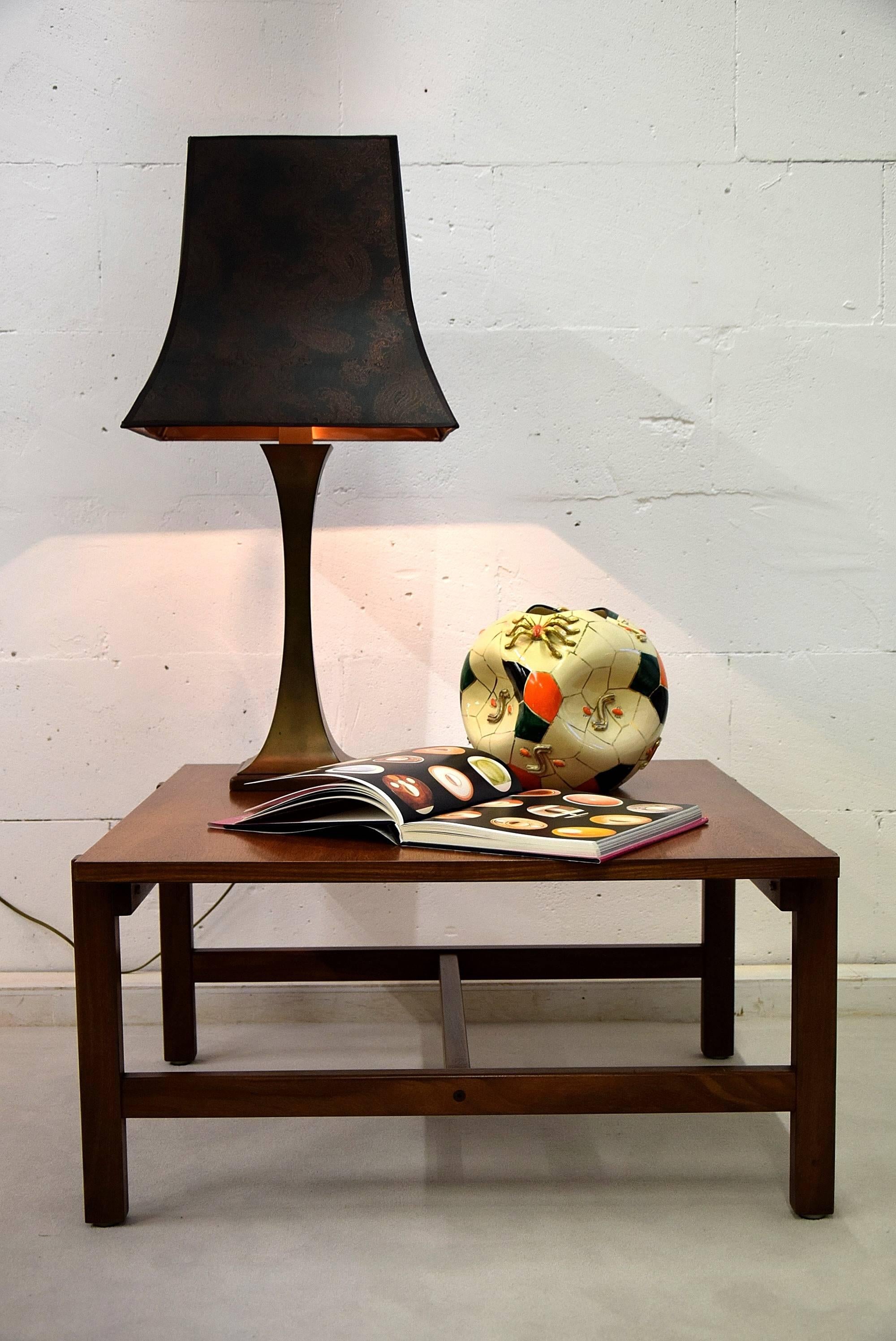 Maison Jansen Mid Century Modern Brass Table Lamp For Sale 1