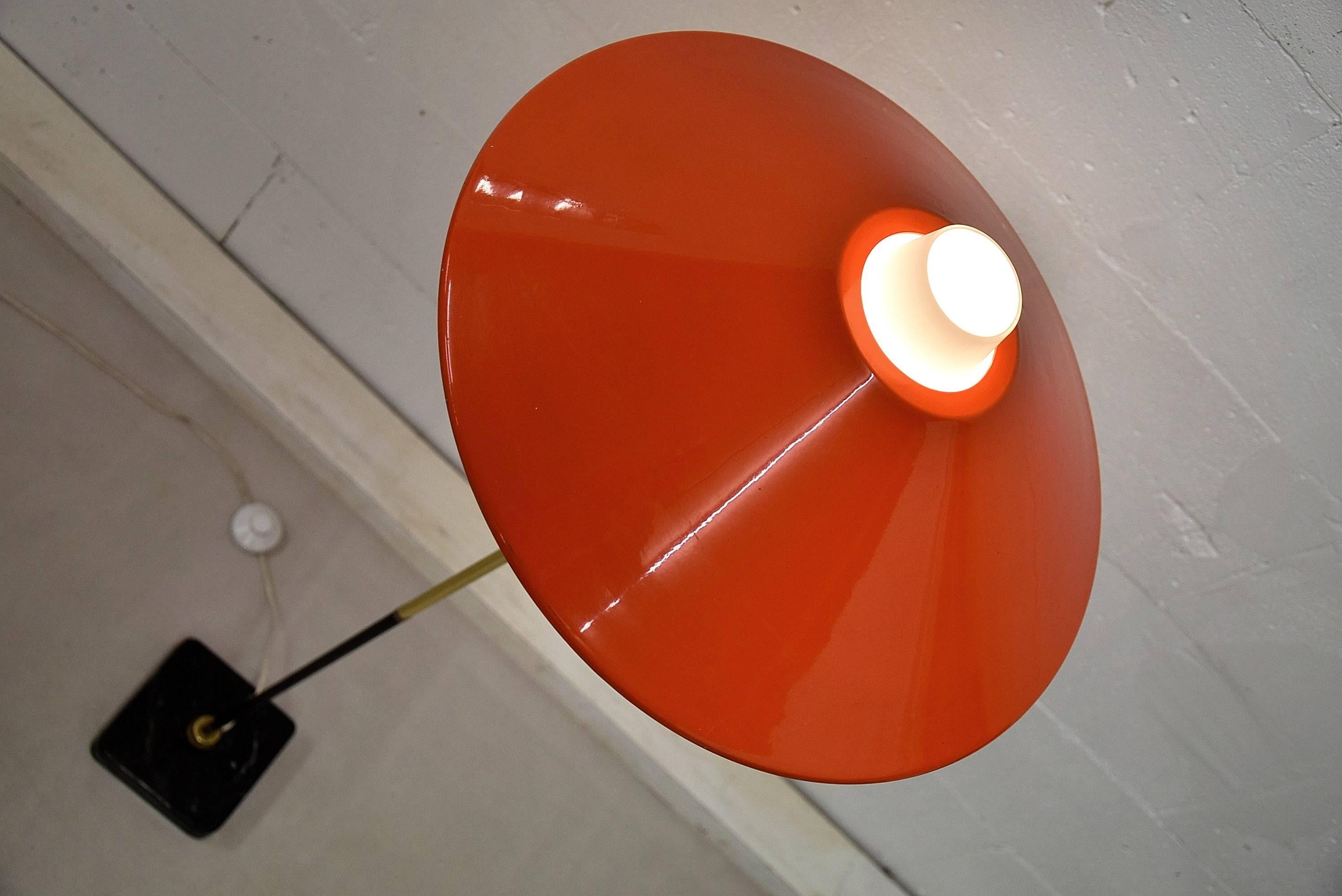 Brass Stilux Mid Century Modern Floor Lamp