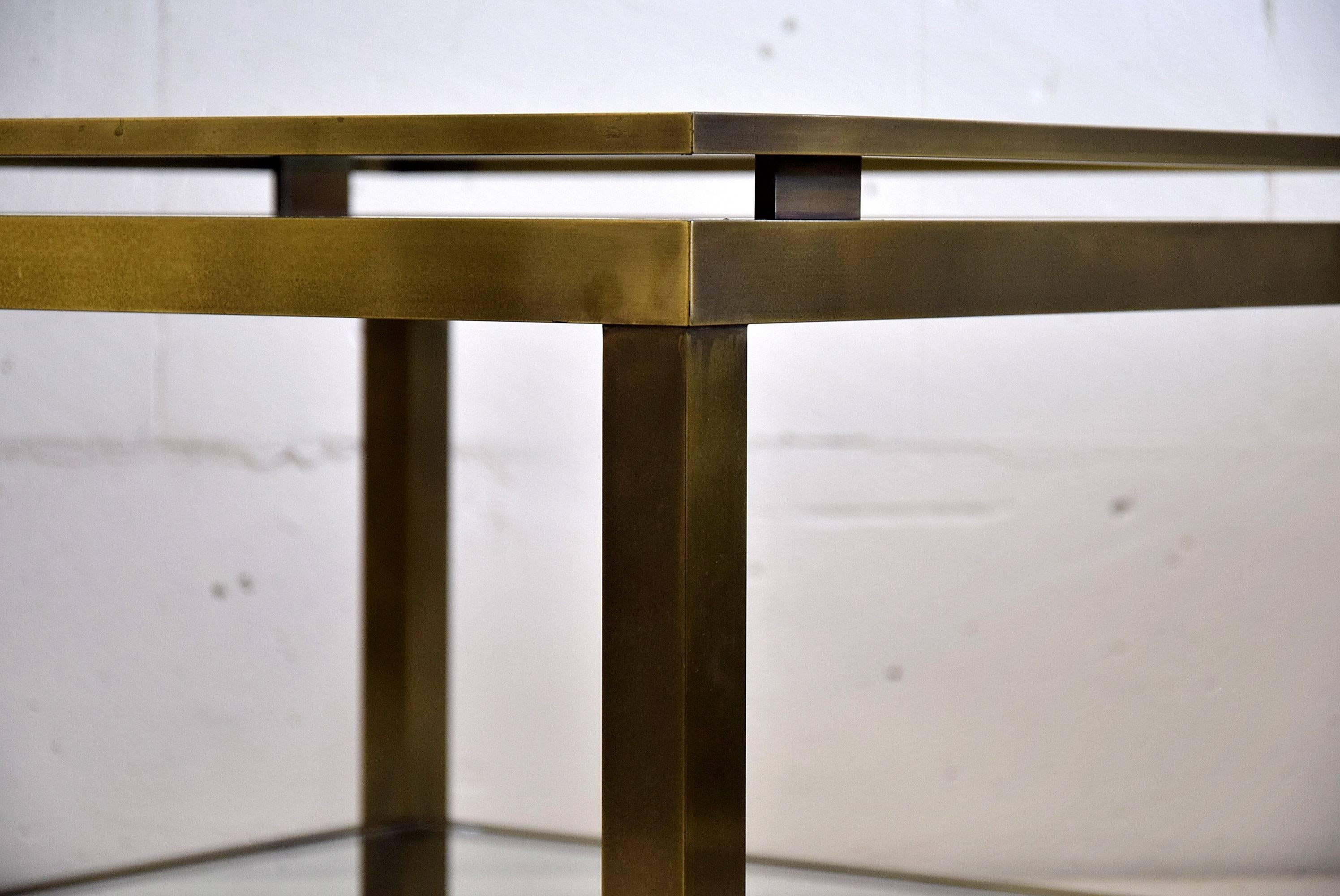 Late 20th Century Maison Jansen Brass Side Table