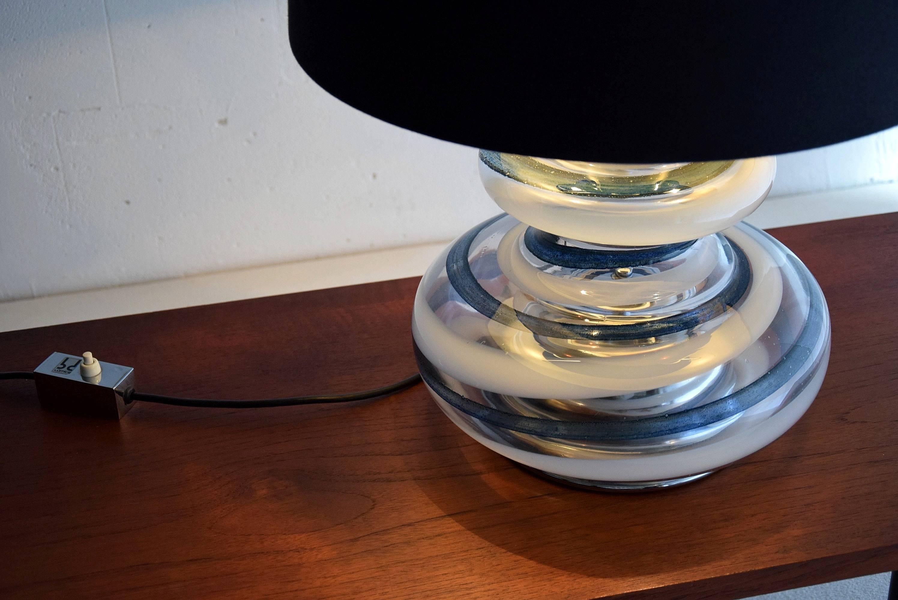 Late 20th Century Handblown 1970s Table Lamp by BD Lumica, Barcelona For Sale