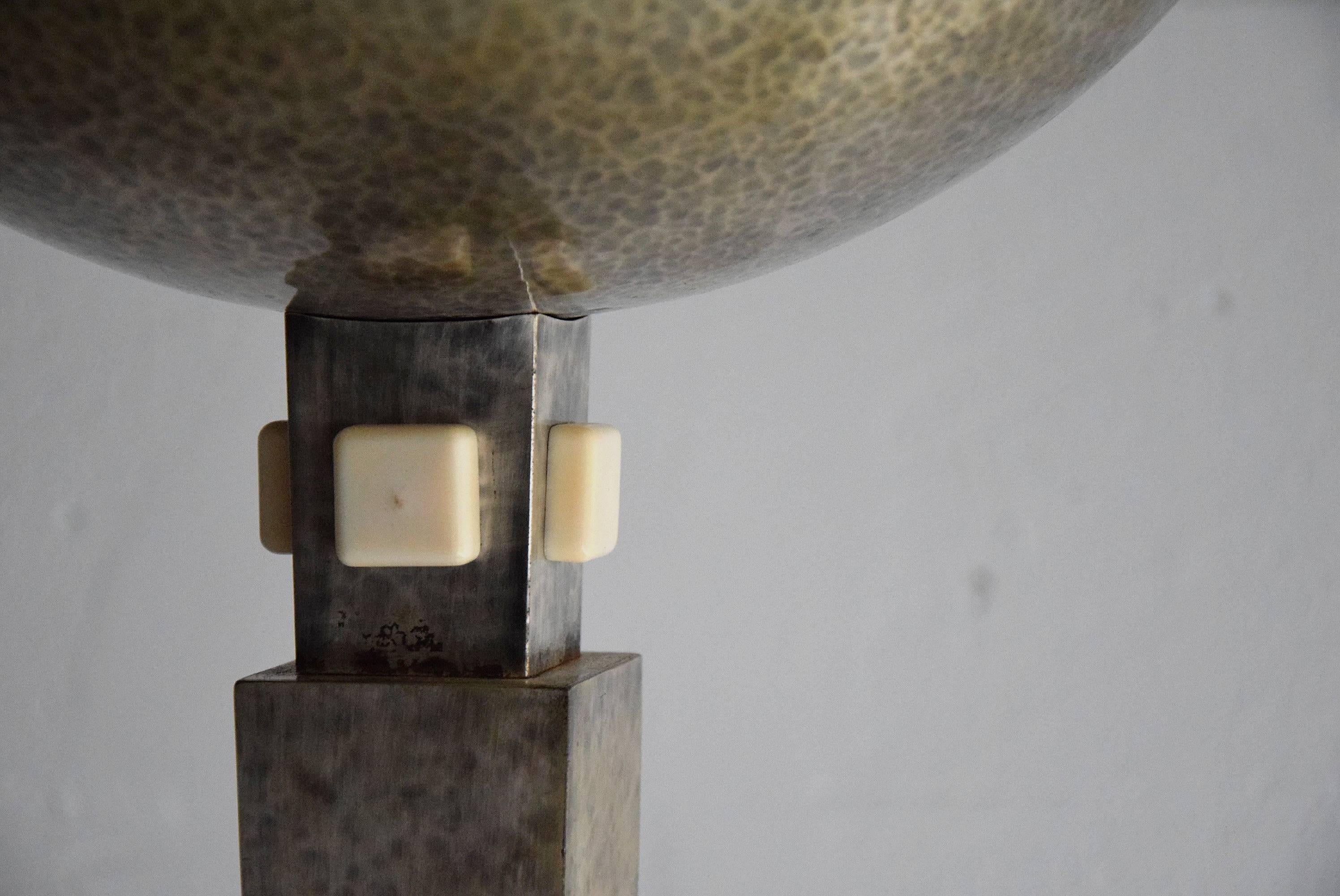 Metal Art Deco Church Candleholder For Sale