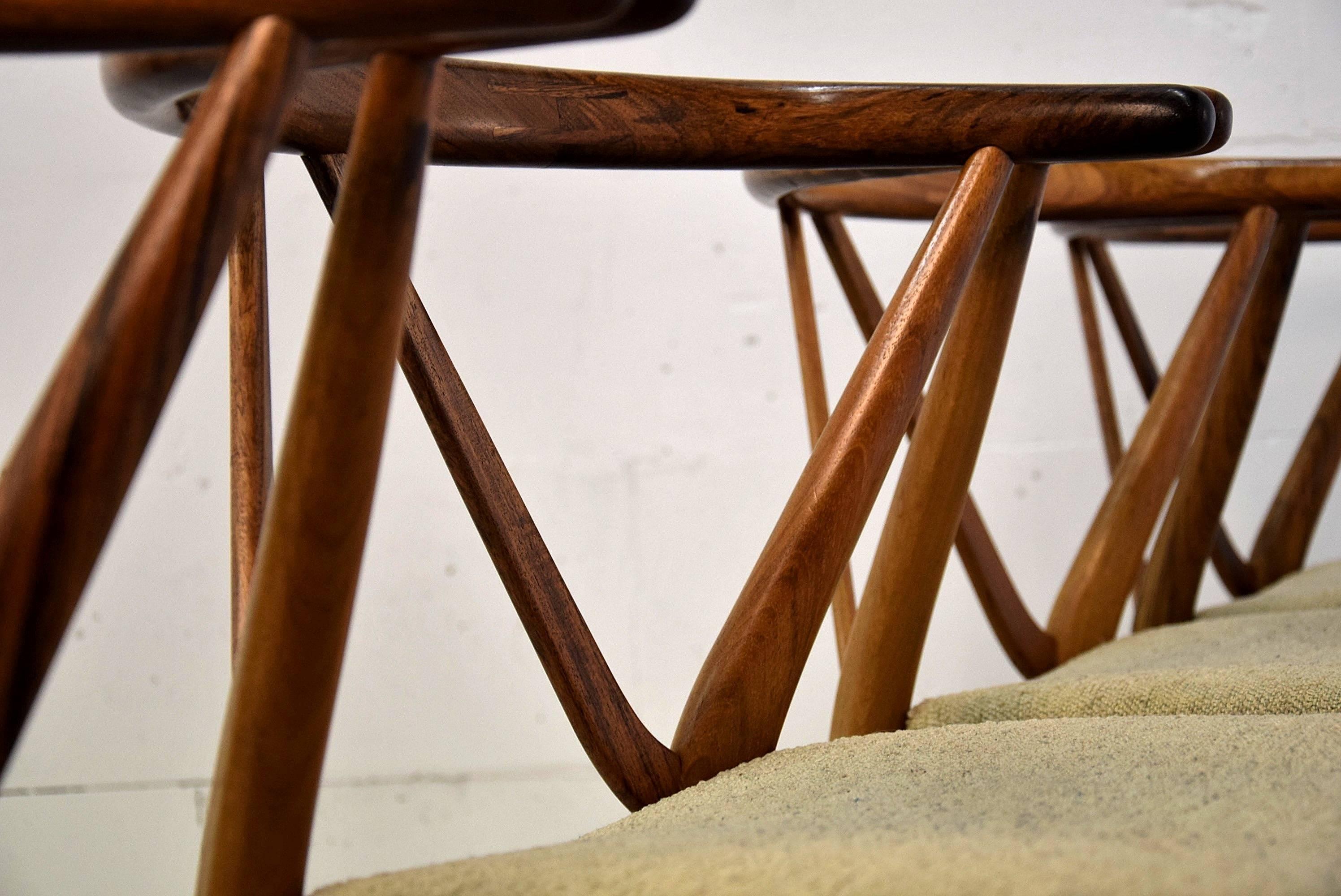 Set of Four Vintage Rosewood Dining Chairs by Henning Kjærnulf 1