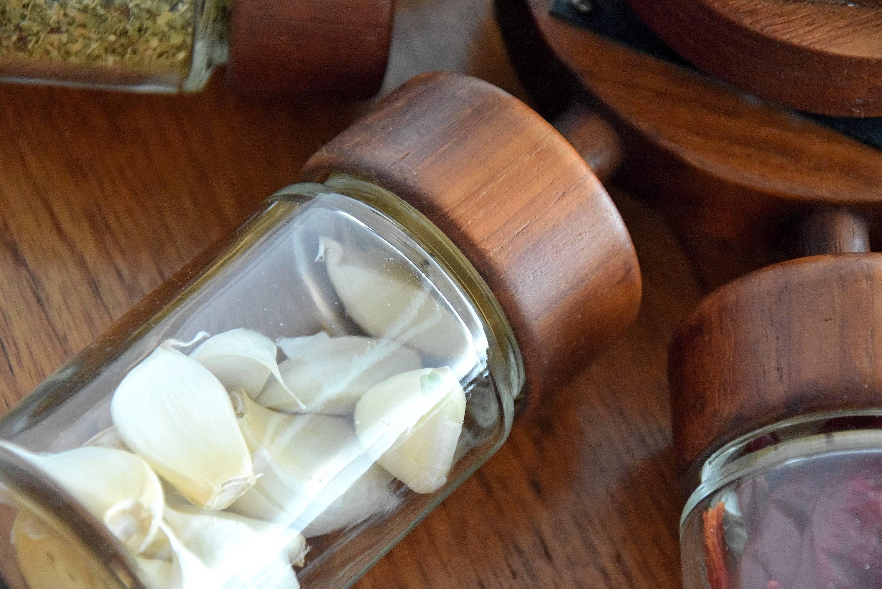 A spice rack that becomes an object of Art. 

This rotating teak wood spice wheel was made by Digsmed, Danmark in the 1960's. You rotate the wheel, choose the spice you want to use, unscrew the glas jar and there you go.

The rack holds up to 8