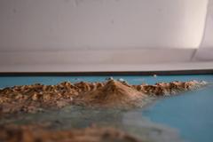 Big 1960s Detailed 3D Map of Sicily, Italy