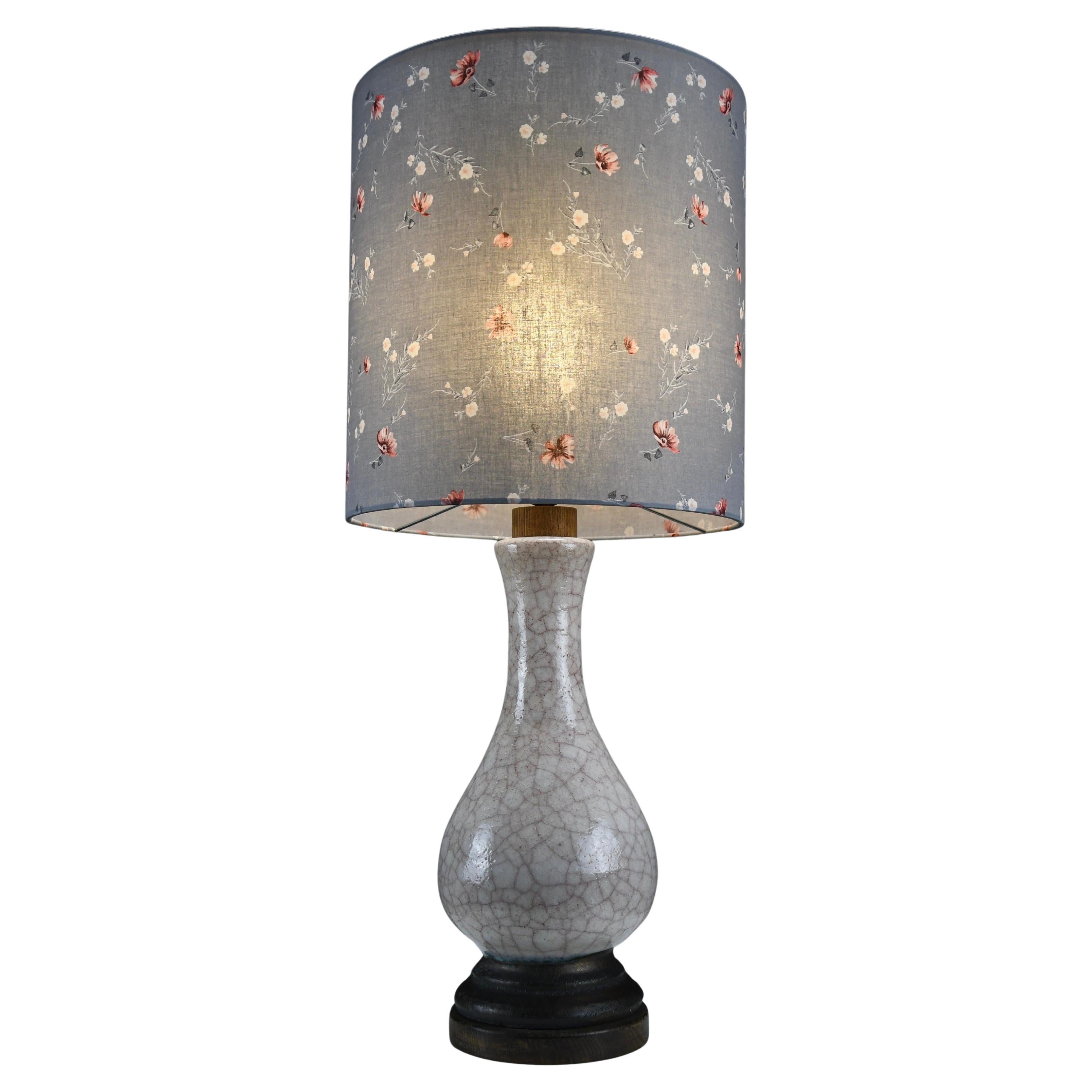 Mid-Century Modern Craquelé Table Lamp by Pieter Groeneveldt, Netherlands, 1960s For Sale