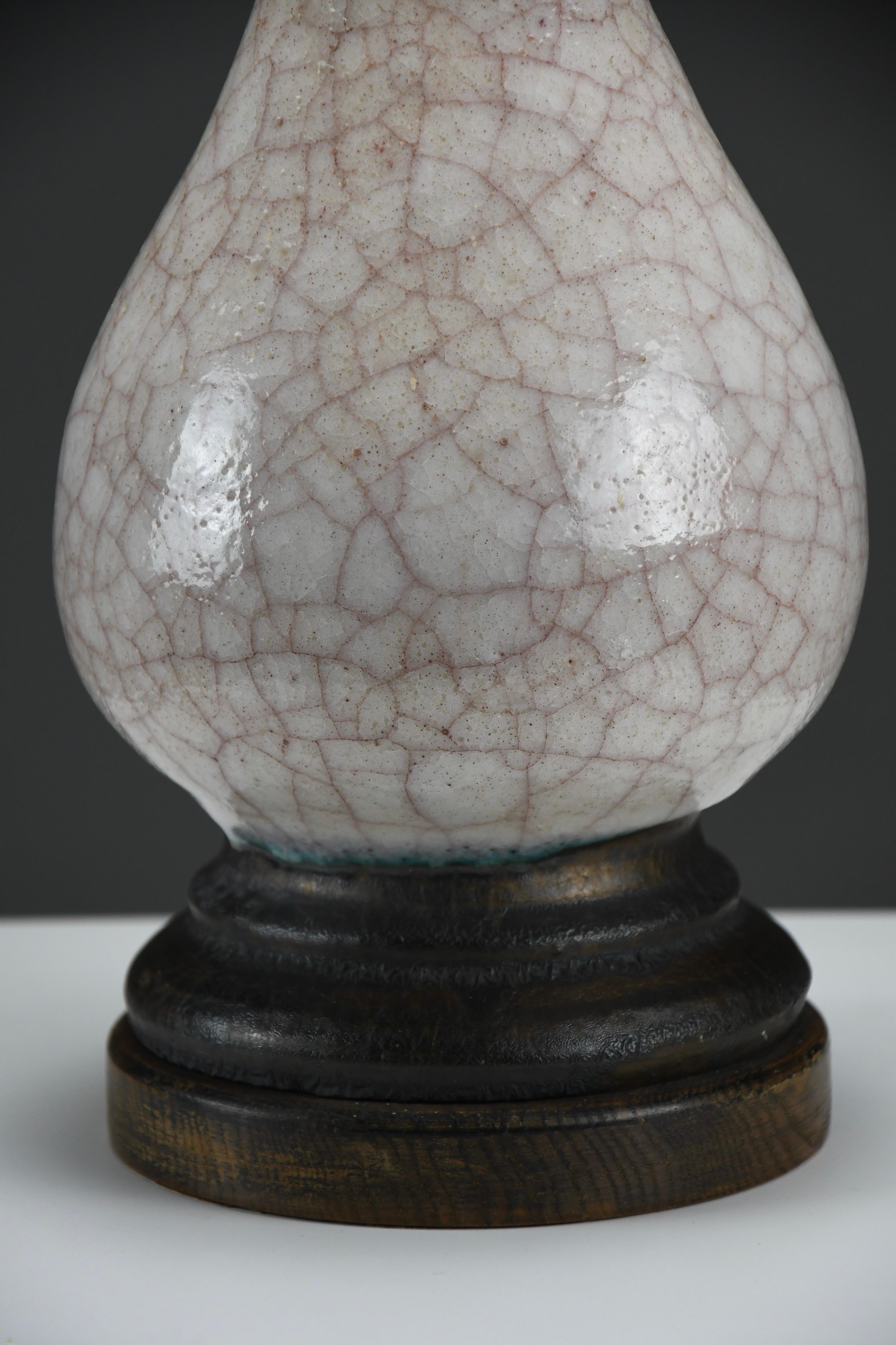Mid-20th Century Mid-Century Modern Craquelé Table Lamp by Pieter Groeneveldt, Netherlands, 1960s For Sale