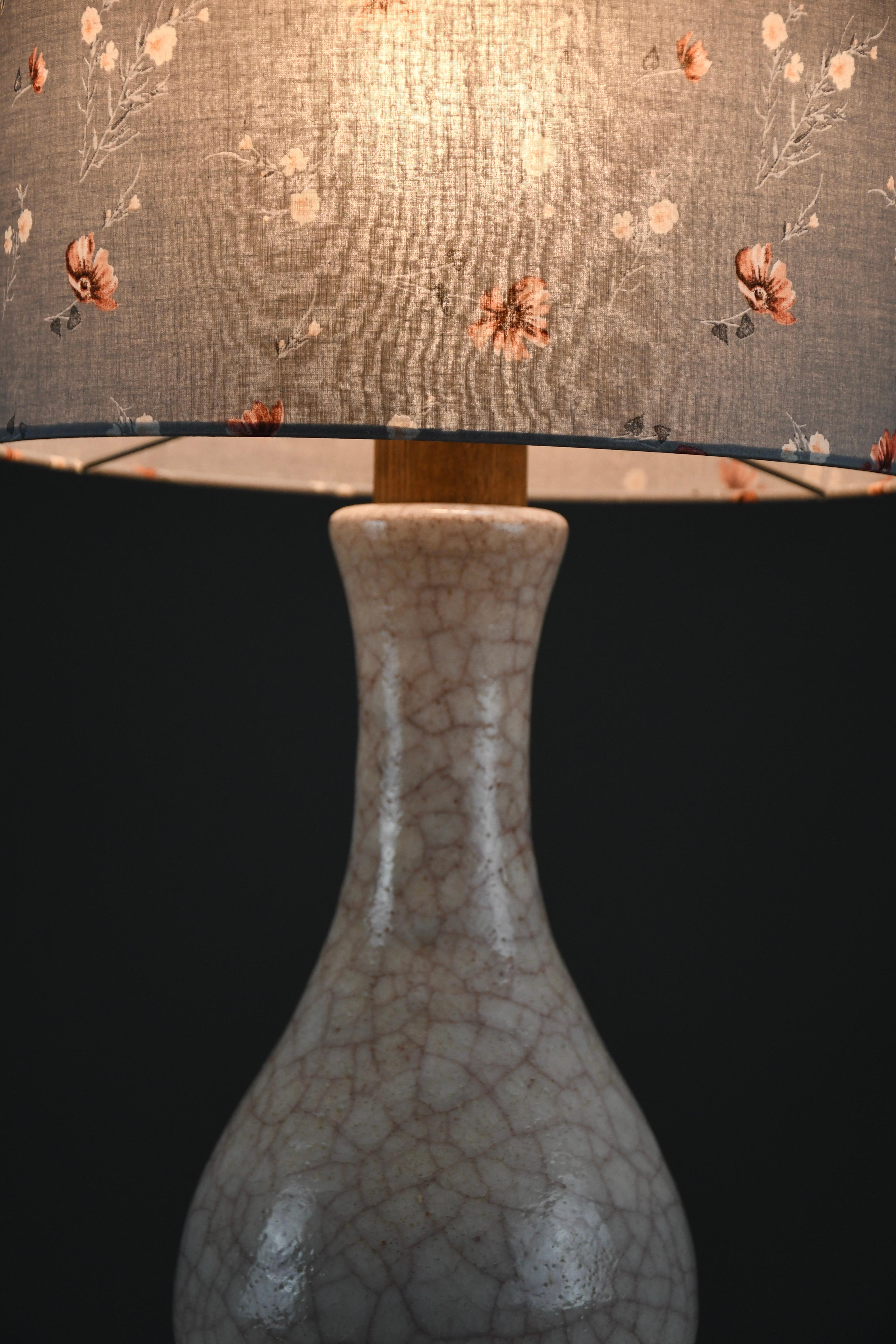 Mid-Century Modern Craquelé Table Lamp by Pieter Groeneveldt, Netherlands, 1960s For Sale 1