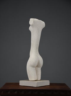 « Piccolo Idolo » — Alberto Cabiddu, sculpture abstraite en calcaire, Italie, 1996