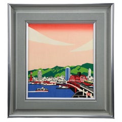 “Paesaggio di Kobe” di Yuzaburo Kawanishi, 1971, stampa xilografica Sōsaku Hanga