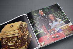 "Il Cofanetto" Opus 123 a gold plated dining set for two by Miguel Berrocal 1969