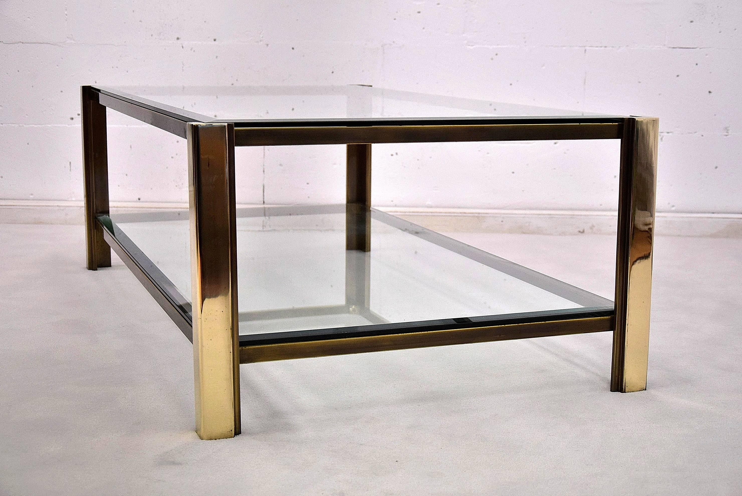 Maison Jansen Solid Brass Two-Tier Coffee Table 3