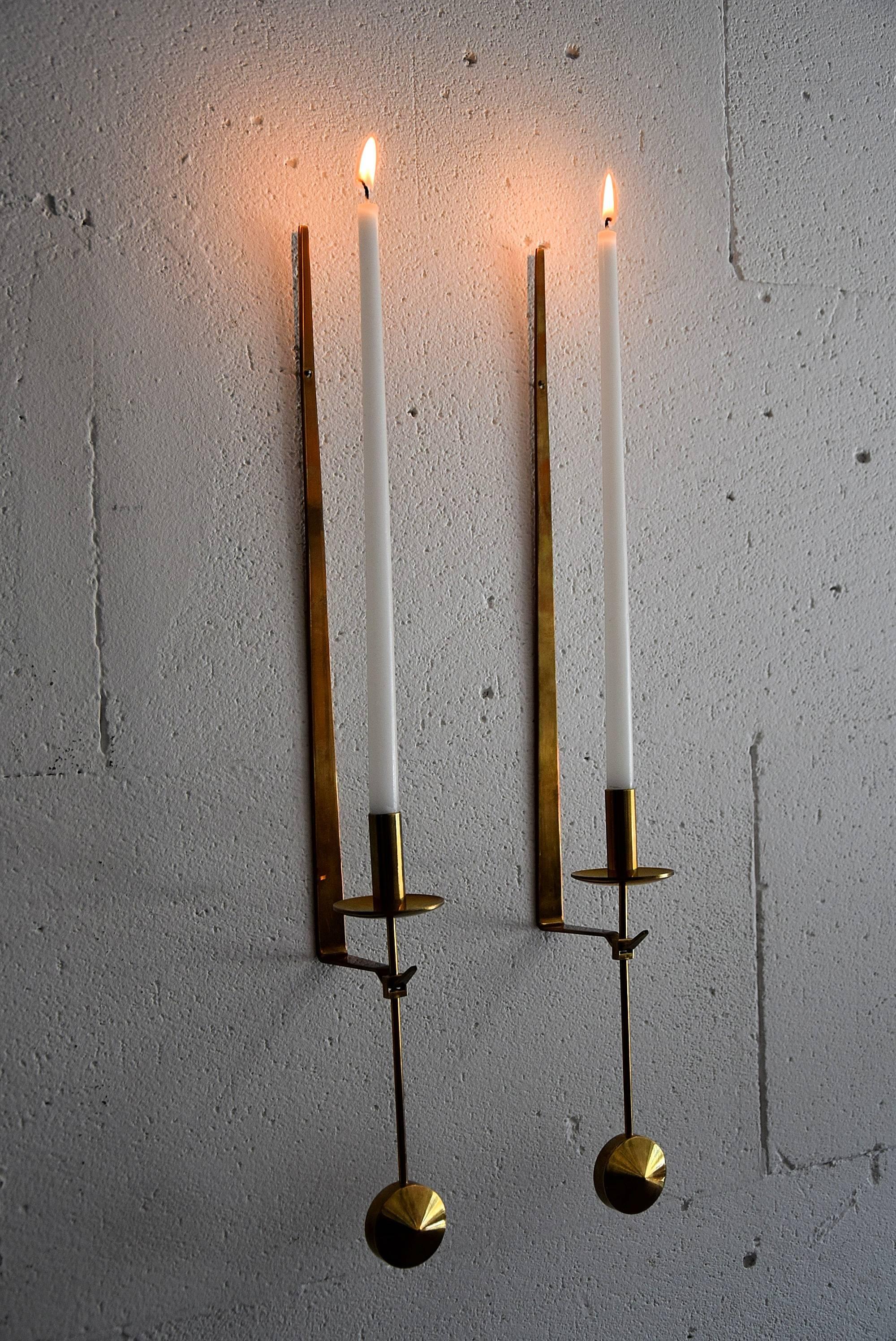 Pair of Candle Sconces by Pierre Forssell for Skultuna 2