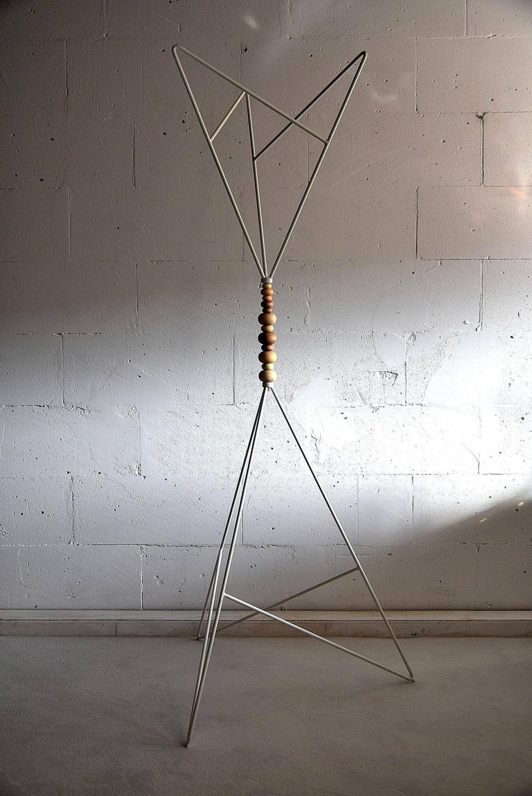 Scandinavian Sculptural Modern White Coat Stand For Sale at 1stDibs