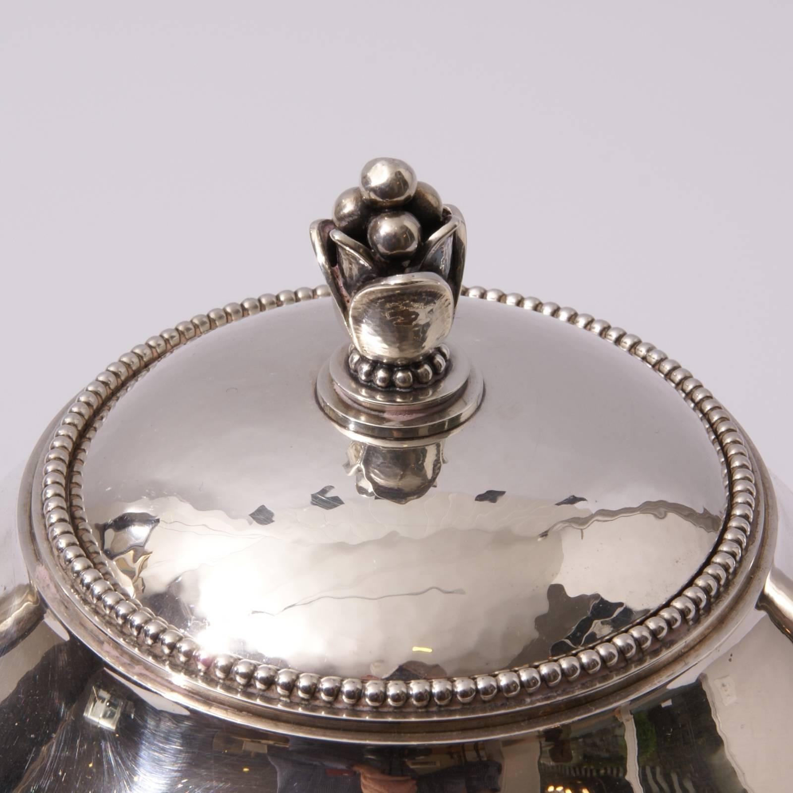 Danish Art Deco Sterling Silver Teapot by Georg Jensen 