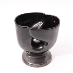 Rare Art Deco Black Earthenware Vase by Paul Bonifas