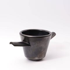 Rare Art Deco Black Earthenware Vase by Paul Bonifas