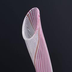 Dino Martens for Aureliano Toso 1950s Murano Filigrana Glass Vase