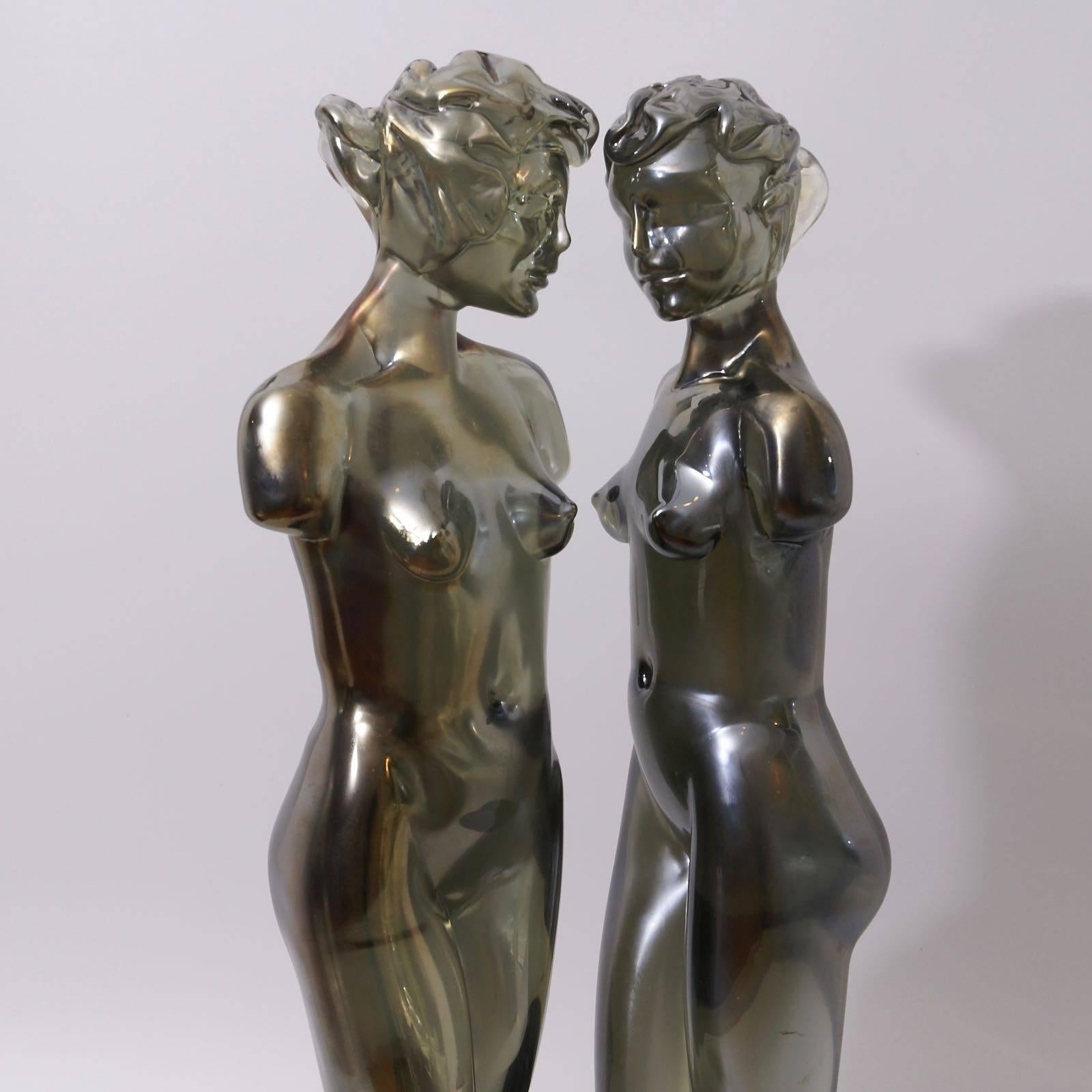 Late 20th Century Loredano Rosin Murano Glass Sculpture, 1970s For Sale