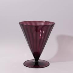 Large Art Deco Soffiati Venini Murano Glass Vase Design by Martinuzzi