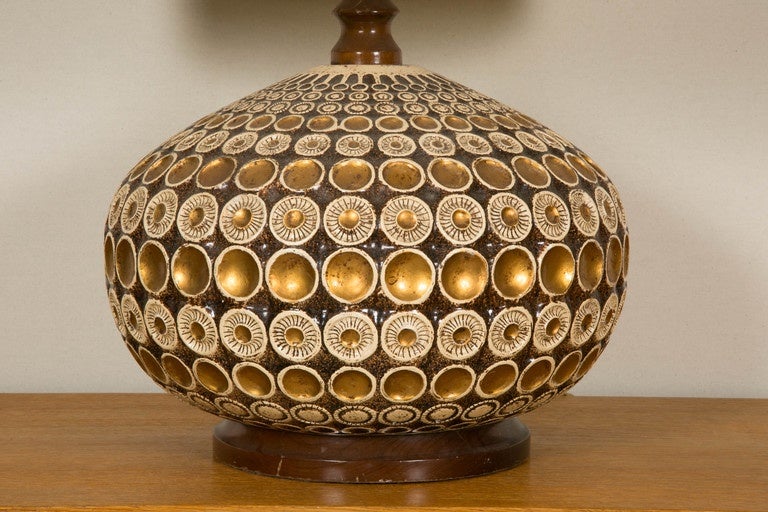 Vallauris-Tischlampe aus Keramik von Georges Pelletier