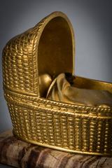 French Gilt Bronze Bassinet, circa 1875