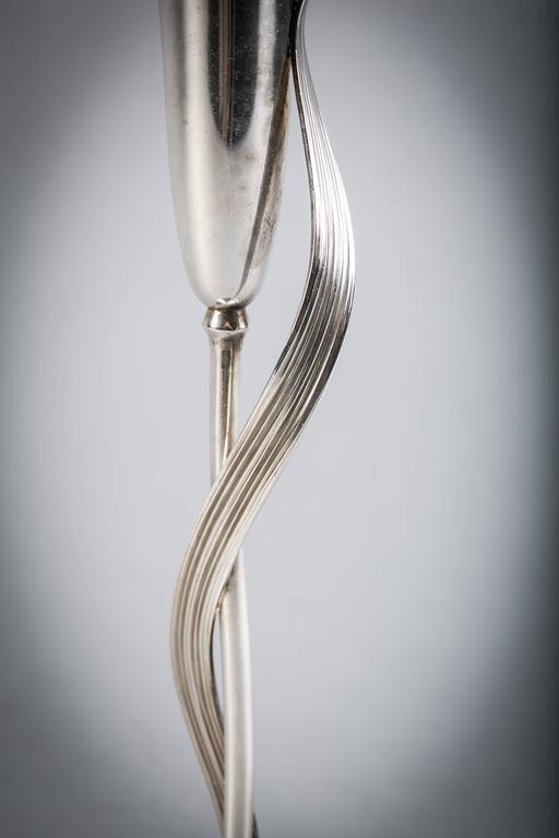 Sterling silver floral bud vase, circa 1920, Marcus and Co.