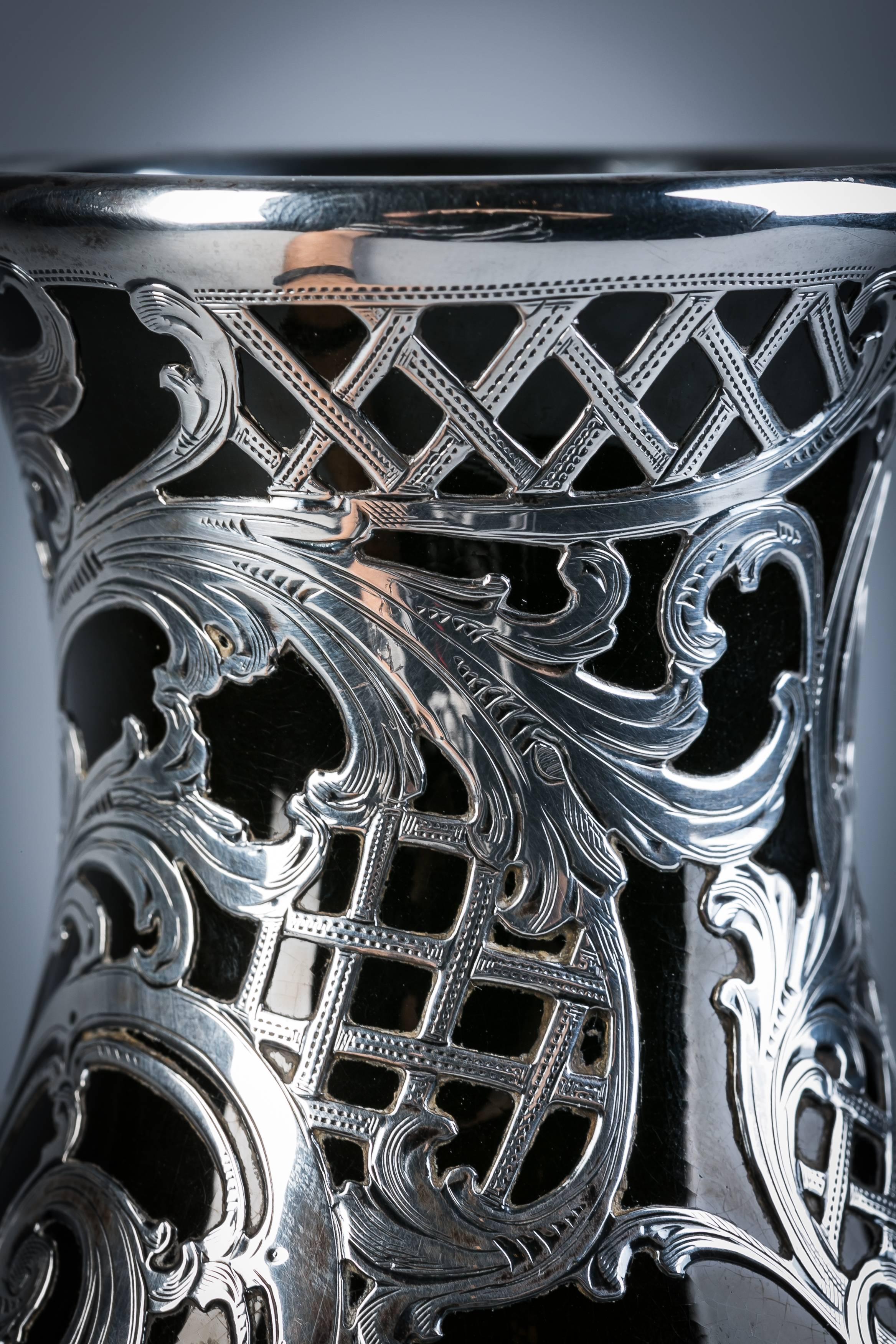 Rookwood Pottery Silver Overlay Vase, Dated 1899 In Good Condition In New York, NY