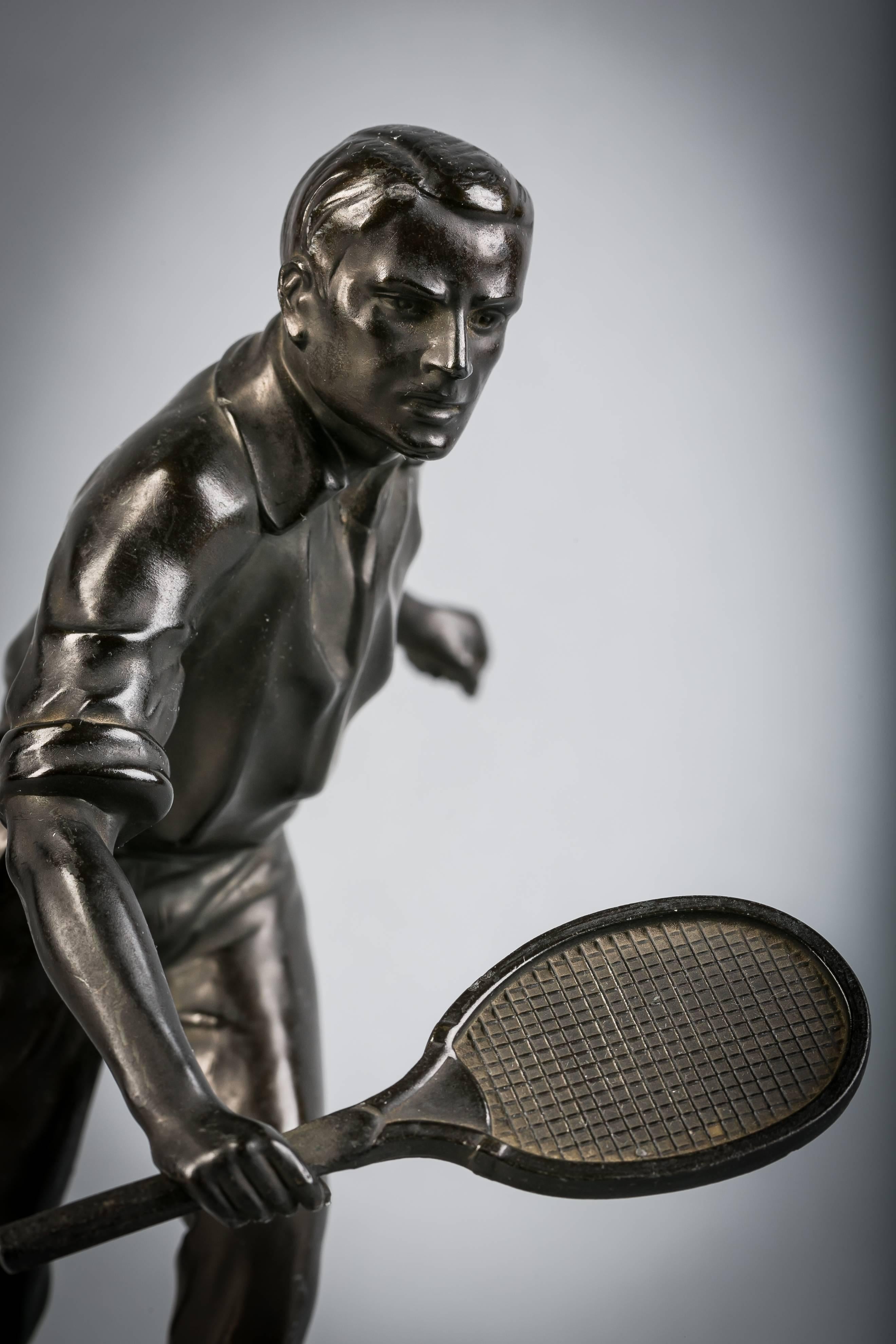 German bronze tennis player, circa 1920.

Impressed mark 