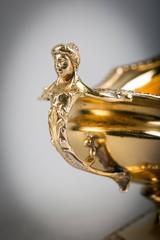Pair of Gorham Sterling Silver-Gilt Salt Cellars, Early 20th Century