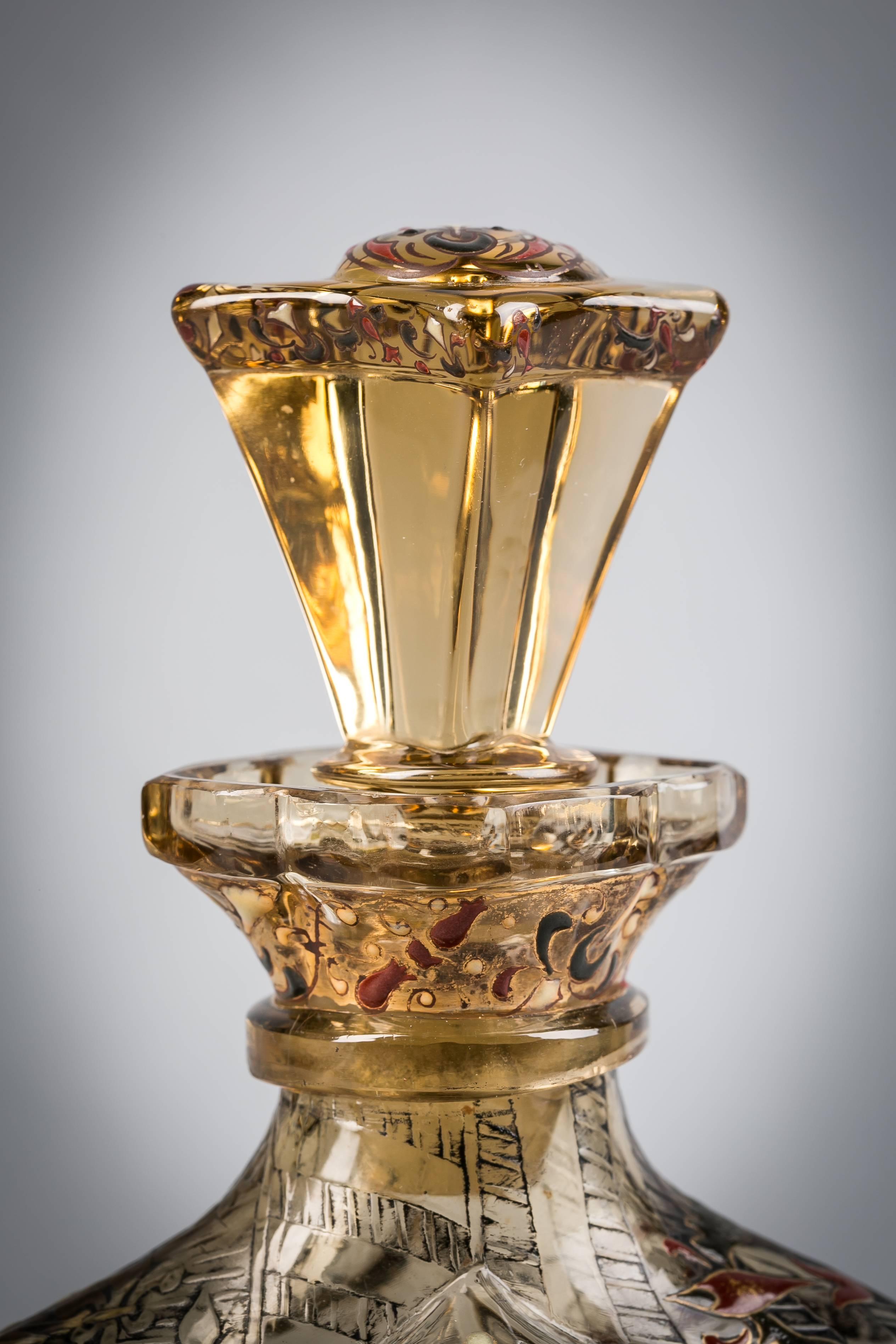 Early 20th Century Glass Decanter, Galle, circa 1900 For Sale