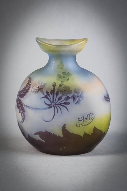 Galle Cameo glass vase, circa 1900.