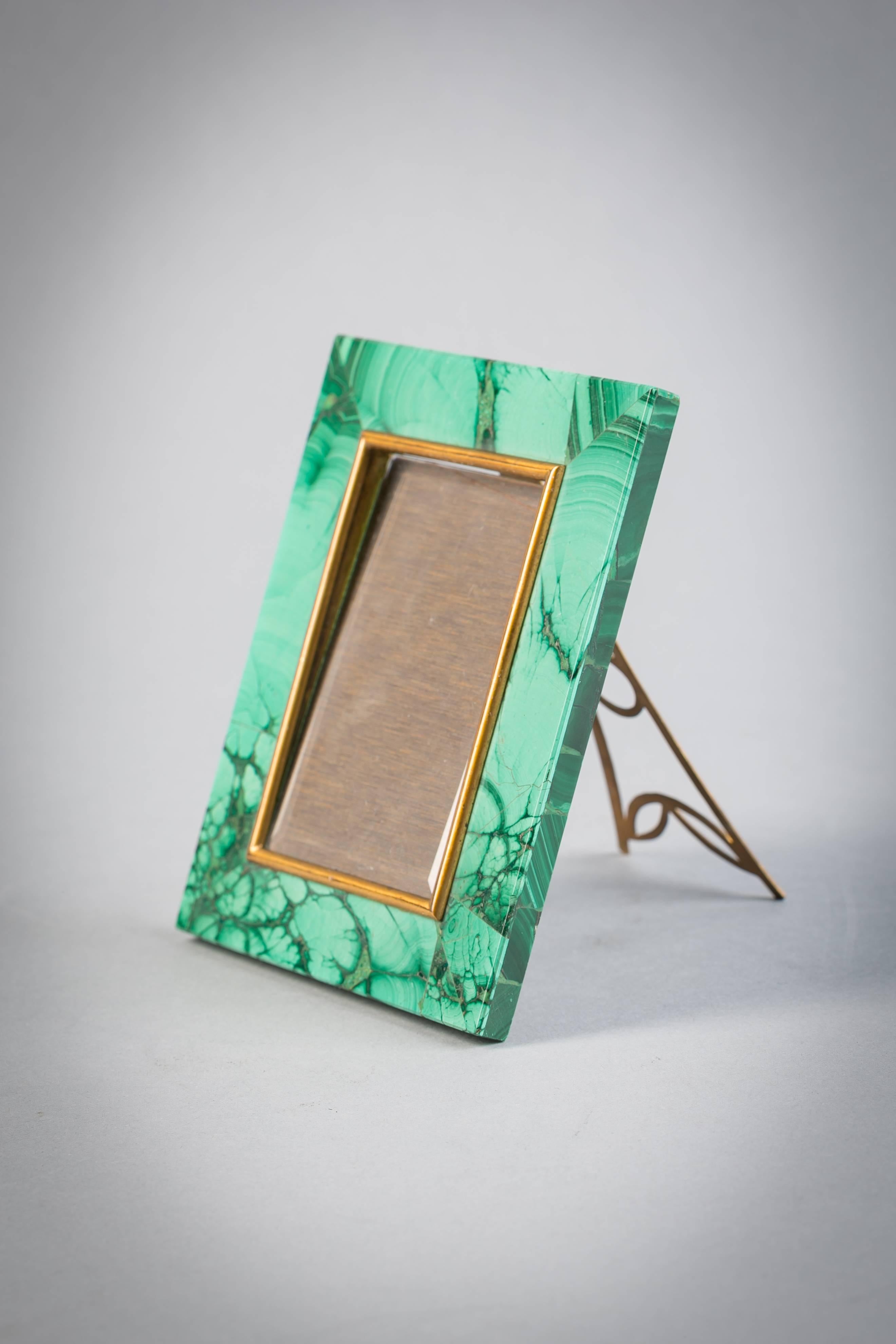 Malachite picture frame, circa 1920.