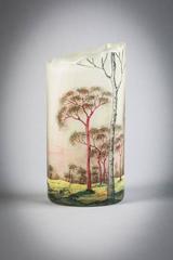 Lamartine Cameo and Enameled Glass Vase, circa 1920