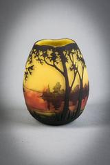 Daum Nancy Landscape Vase, circa 1910